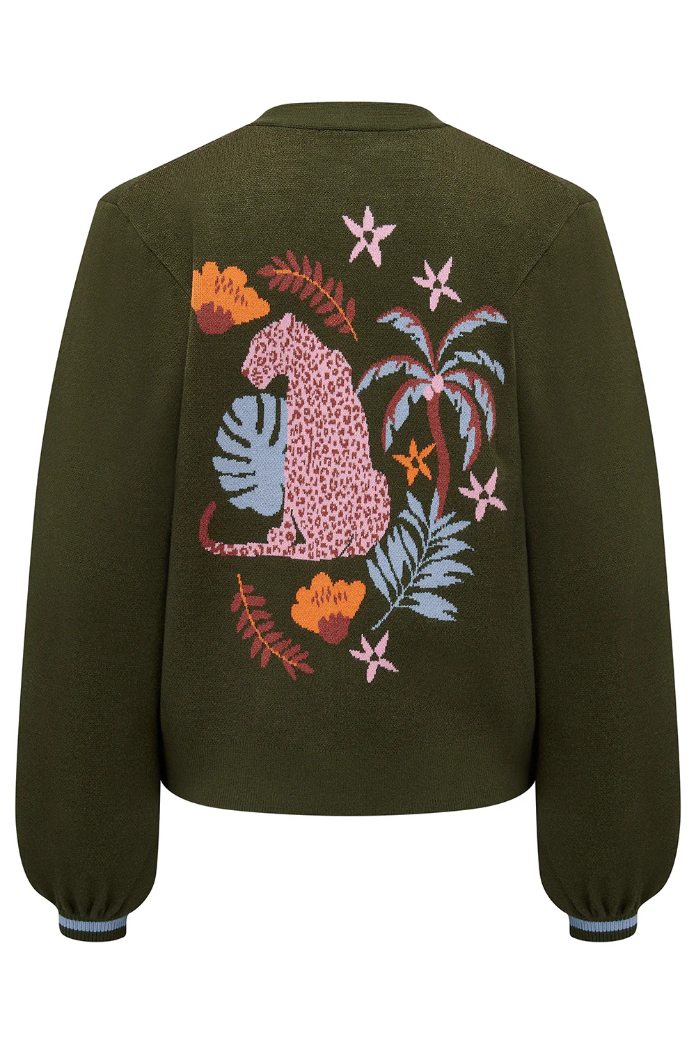 Adrian Cardigan - Khaki, Leopard Jungle - Image 7