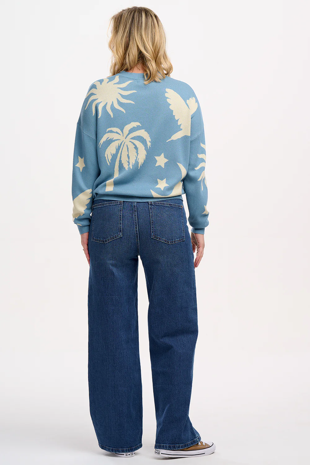 Andi Jumper - Blue/Cream, Tropical Nights - Image 4