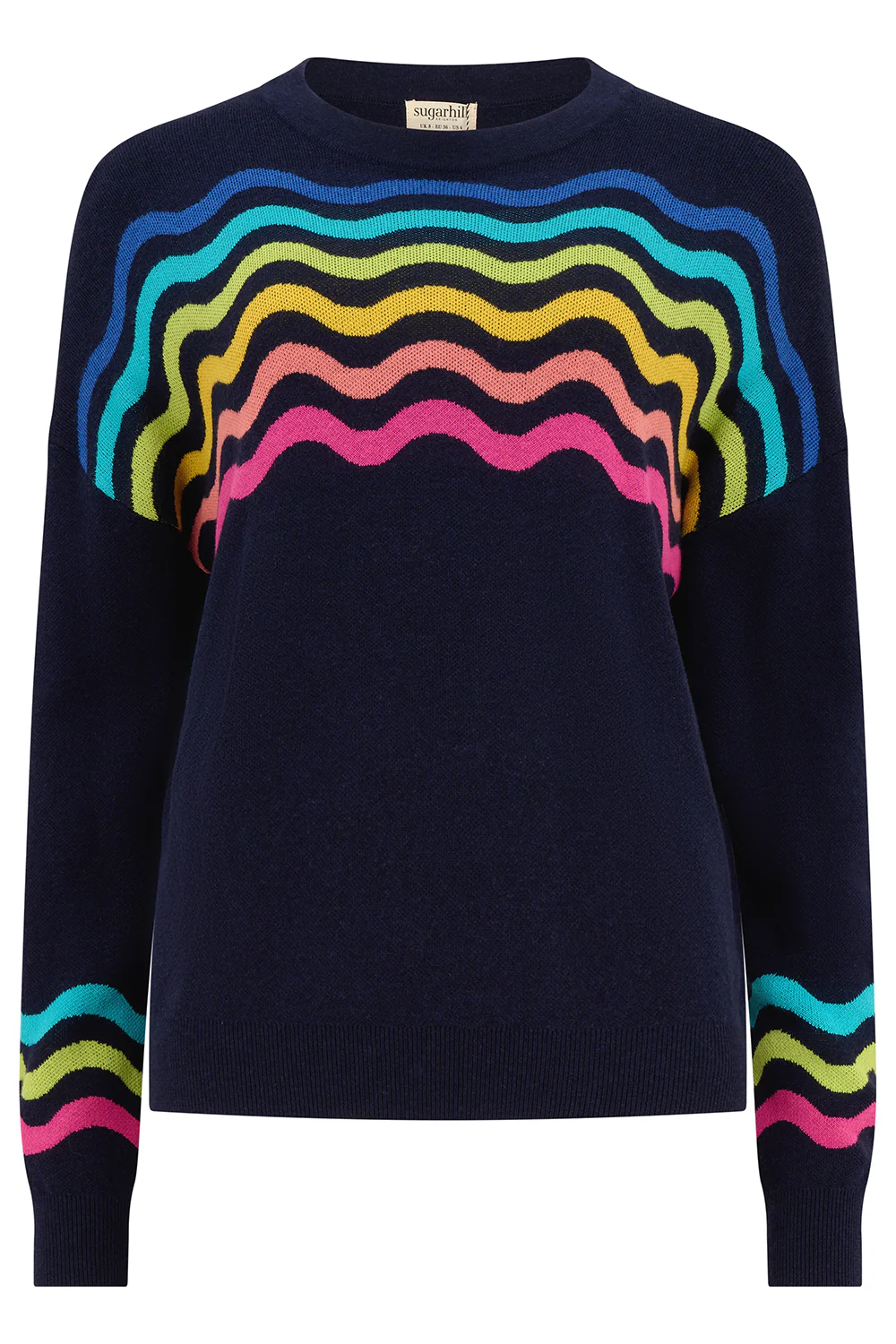 Andi Jumper - Navy, Rainbow Waves - Image 6