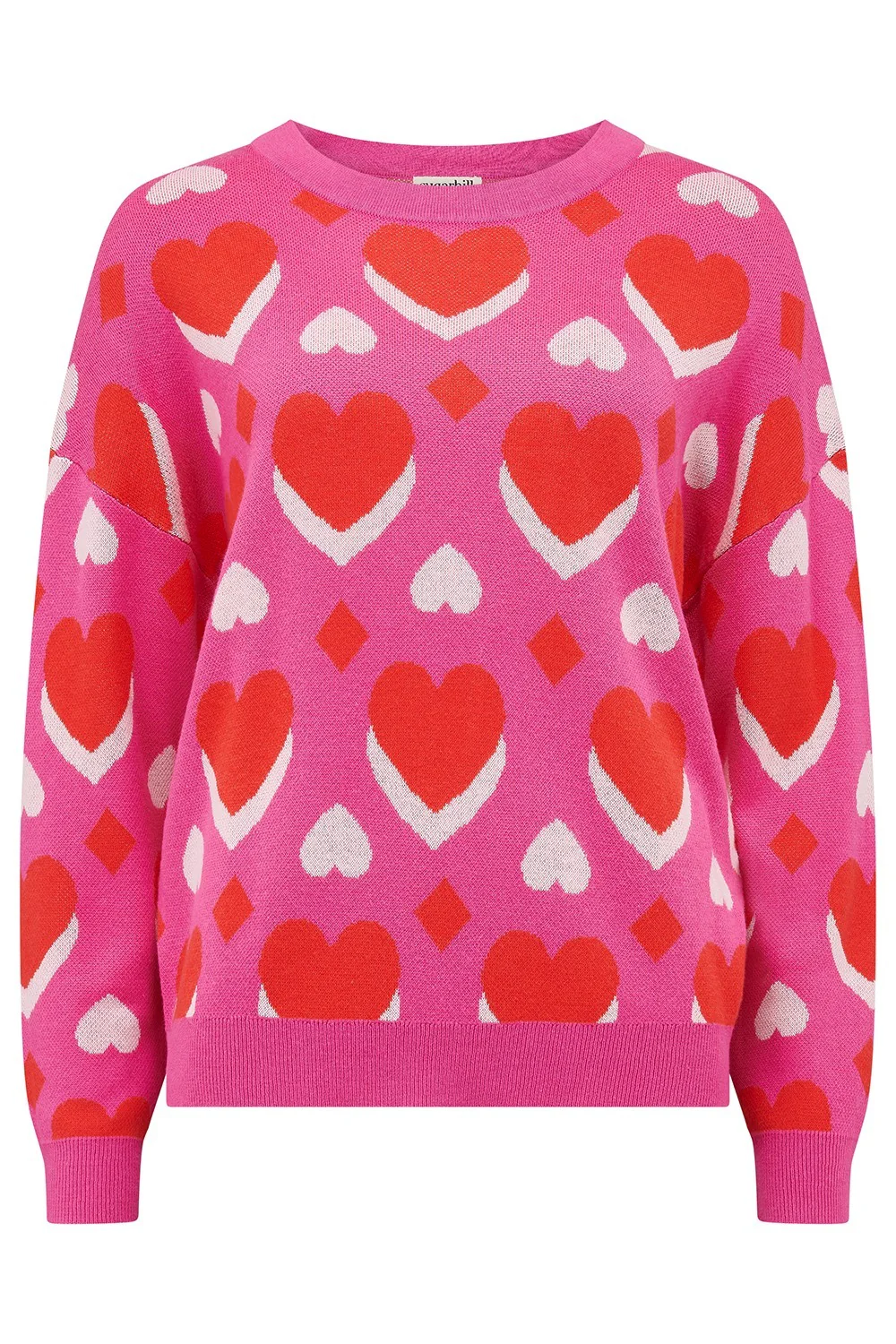 Andi Jumper - Pink, Geo Hearts - Image 5