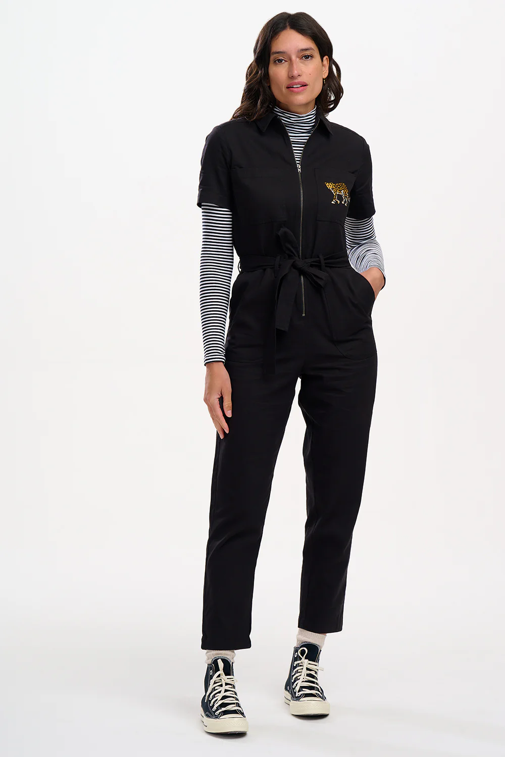 Billy Boilersuit - Black, Leopard Pocket - Image 6