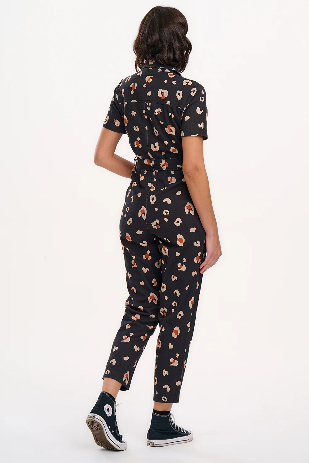 Billy Boilersuit - Black & Tan, Leopard Print - Image 4