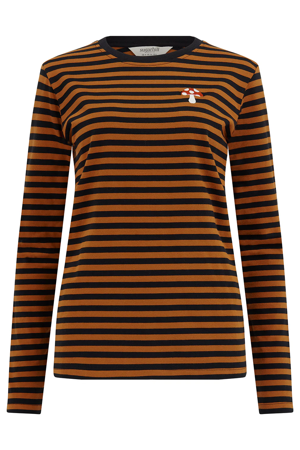 Brunswick Jersey Top - Brown/Black, Mushroom - Image 5