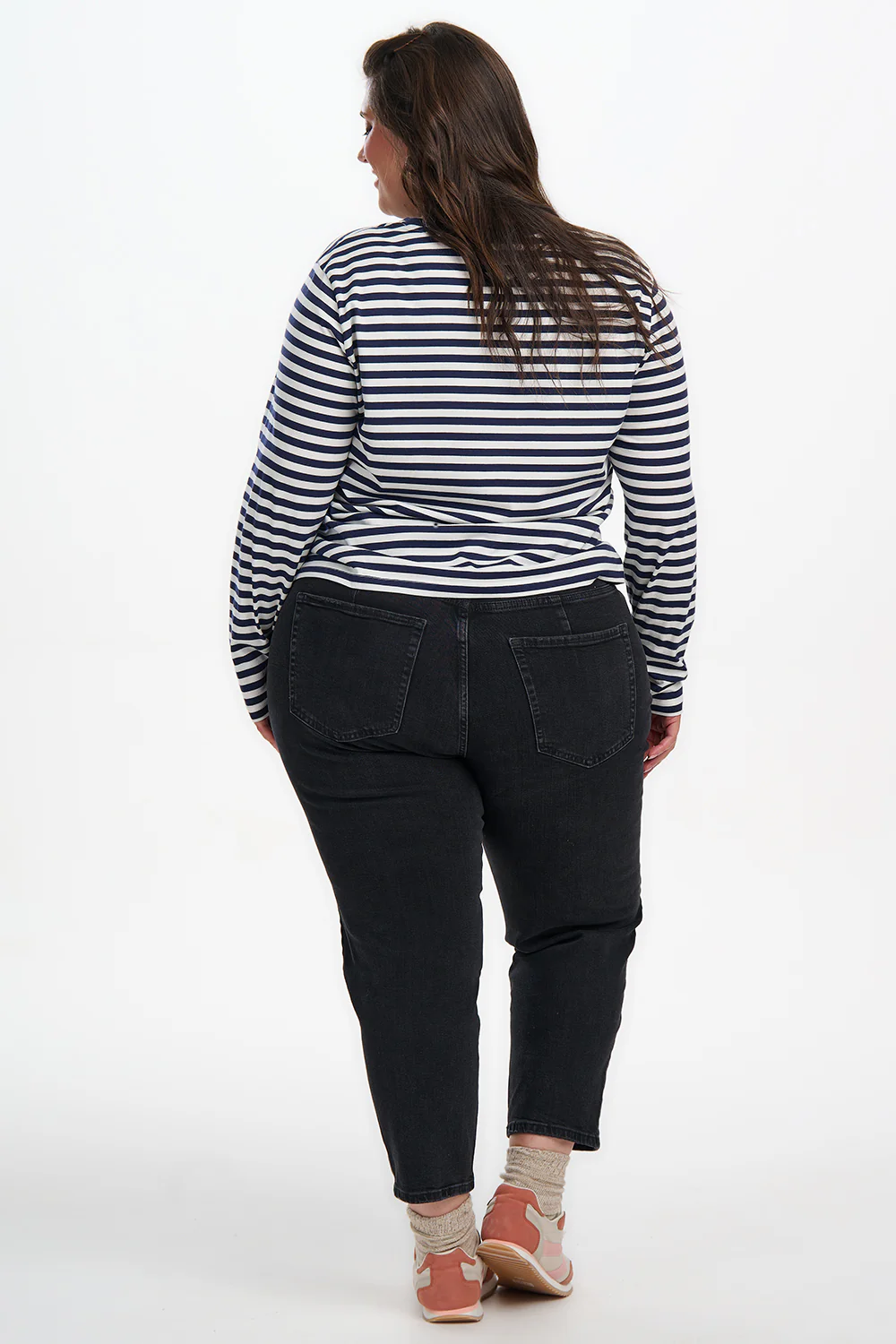 Brunswick Jersey Top - Navy/Off White, Cat - Image 7