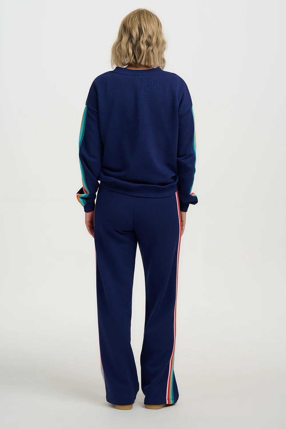 Enya Joggers - Navy, Rainbow Trim - Image 4
