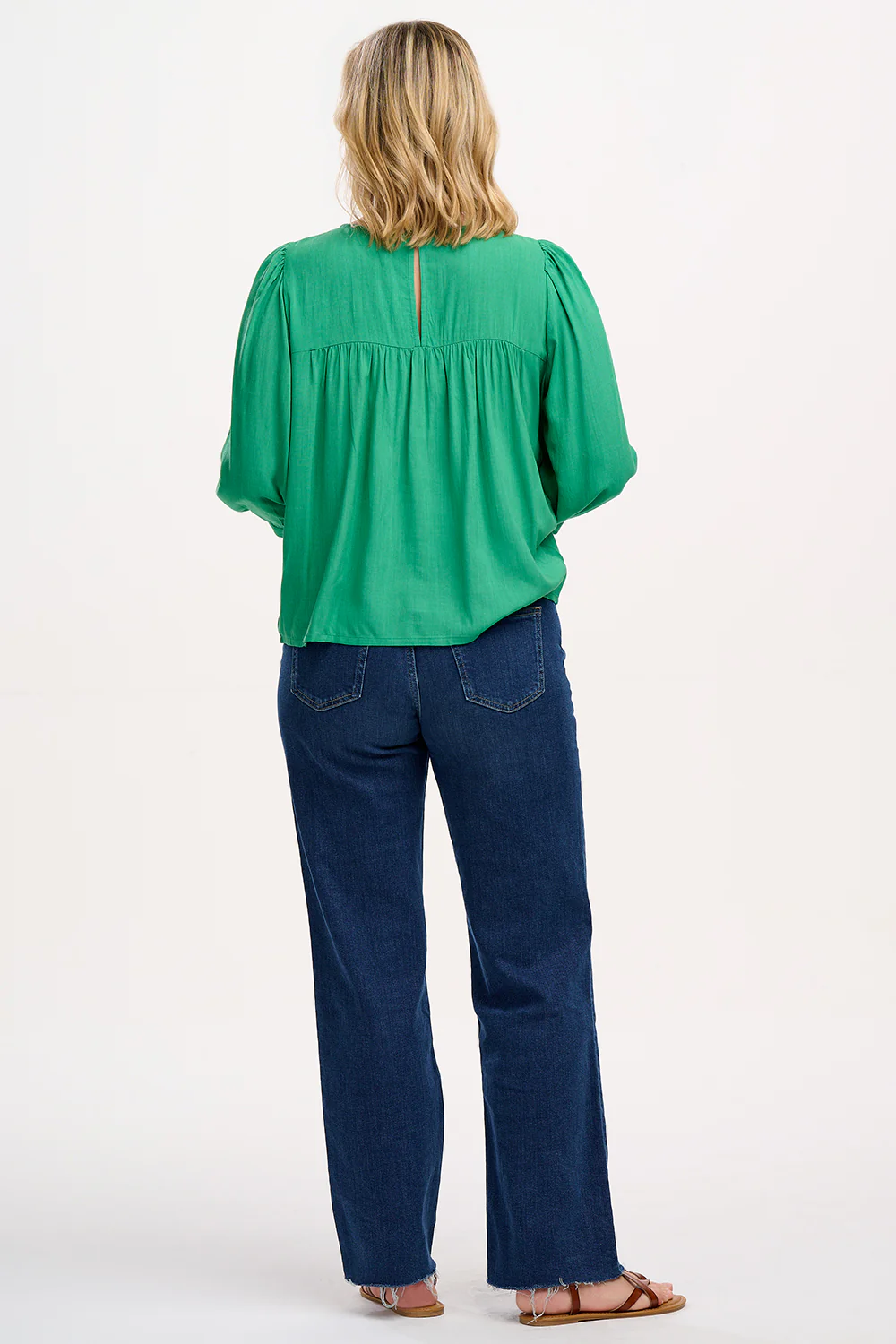 Hyma Top - Green, Leopard Floral - Image 3