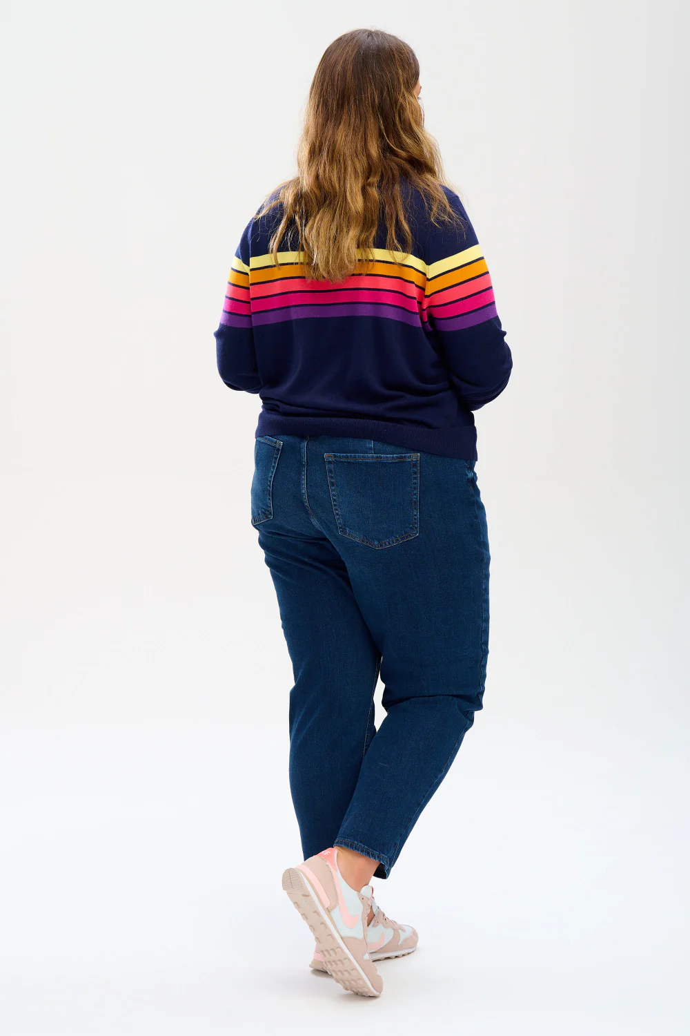 Rita Jumper - Navy, Retro Stripes - Image 4
