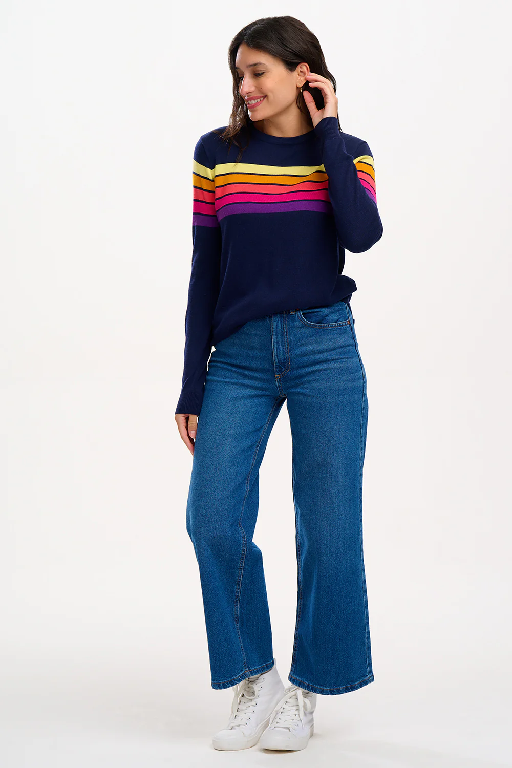 Rita Jumper - Navy, Retro Stripes - Image 5