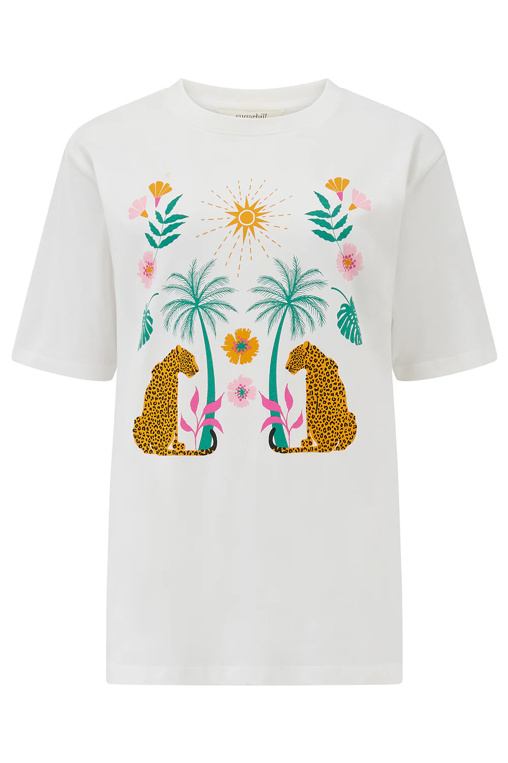 Kinsley Relaxed T-Shirt - Off White, Mirrored Jungle - Image 8