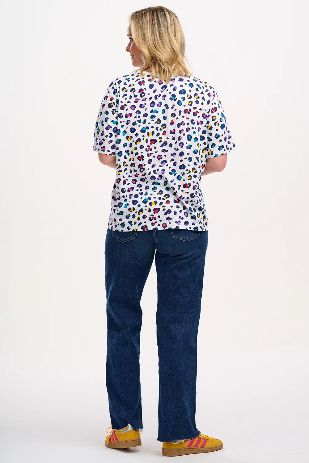 Kinsley Relaxed T-Shirt - Off-White, Rainbow Leopard - Image 3