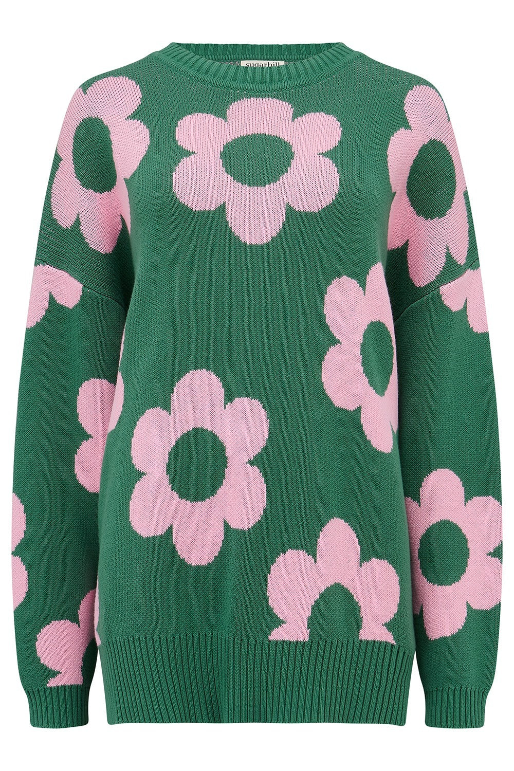Leona Jumper - Green/Pink, Fresh Flowers - Image 5