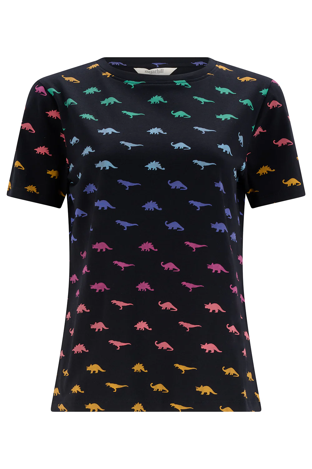 Maggie T-Shirt - Black, Jurassic Jive Rainbow - Image 5