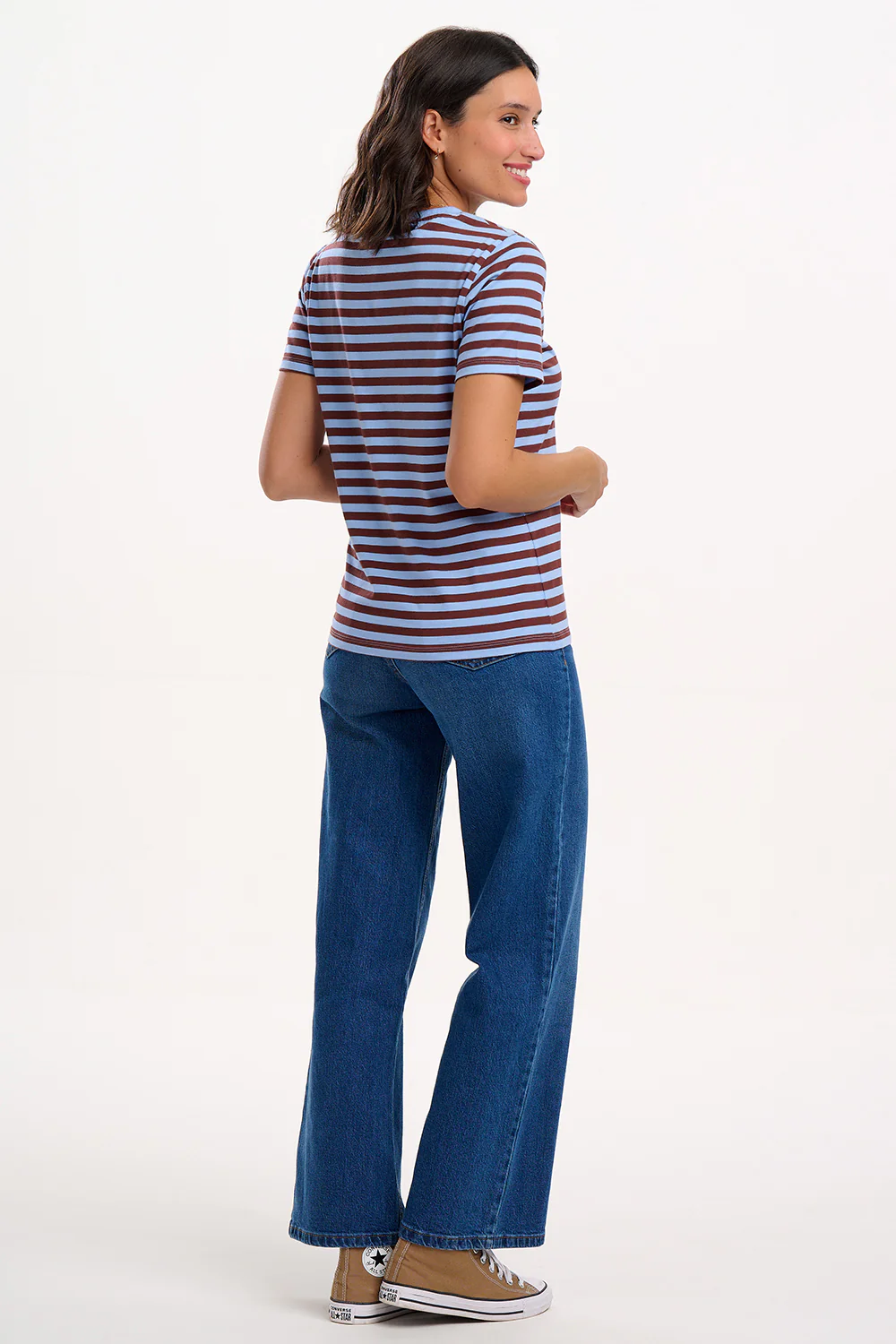 Maggie T-Shirt - Blue/Brown, Leaping Tiger - Image 4