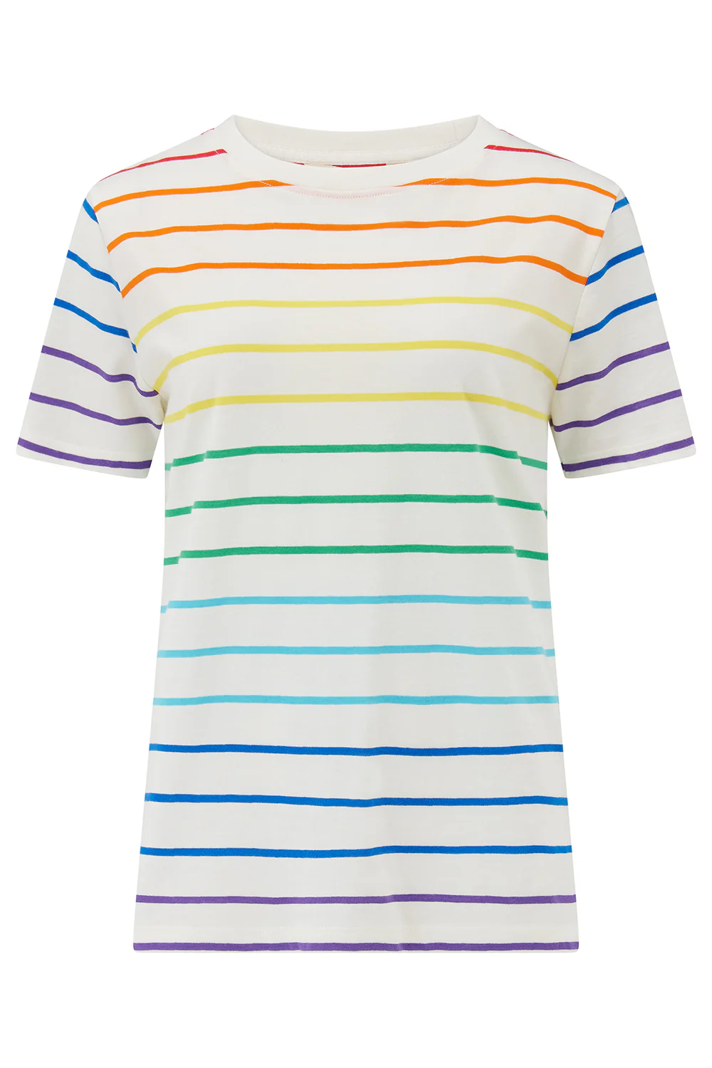 Maggie T-Shirt - Multicolour, Triple Rainbow, Flower Face - Image 8