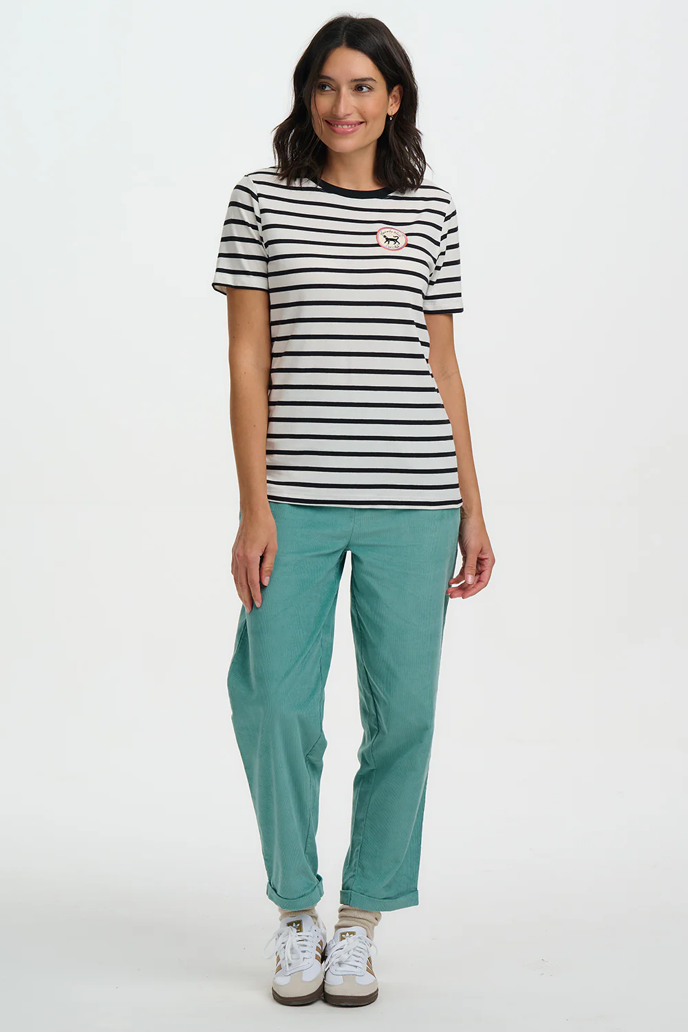 Maggie T-shirt - Off White/Black, Lucky Cat - Image 4