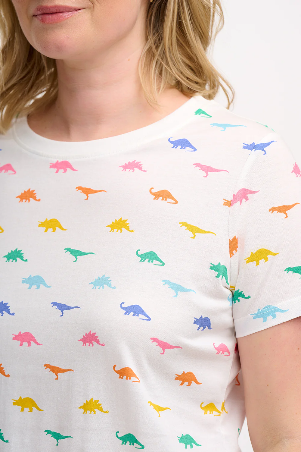 Maggie T-Shirt - Off-White, Rainbow Jurassic Jive - Image 3