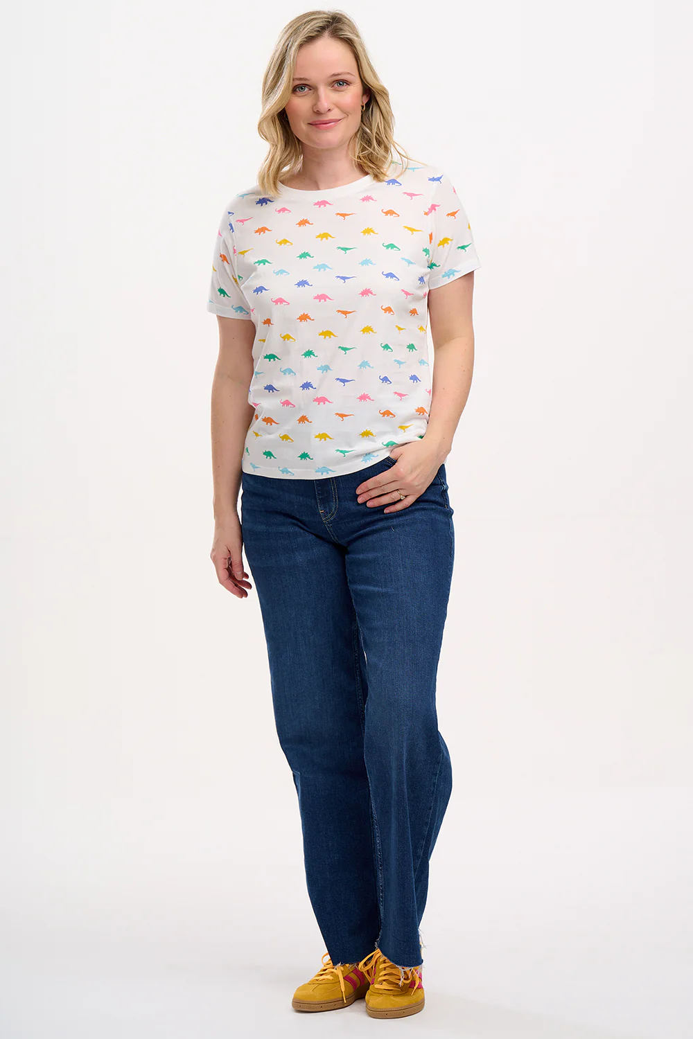 Maggie T-Shirt - Off-White, Rainbow Jurassic Jive - Image 5