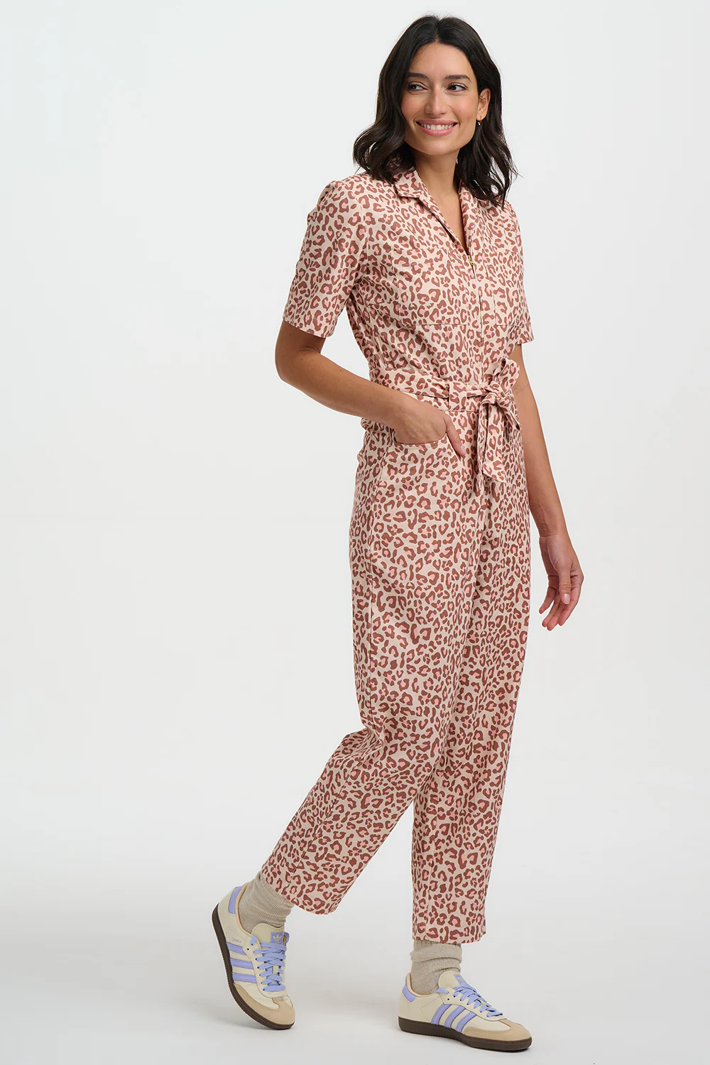 Meredith Boilersuit - Stone, Classic Leopard - Image 3