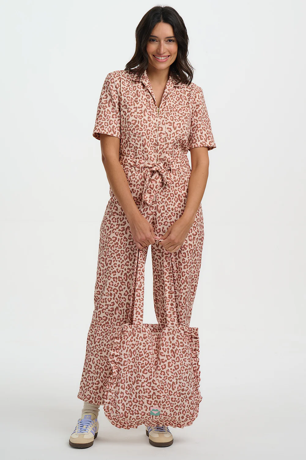 Monica Frill Tote - Stone, Classic Leopard - Image 3