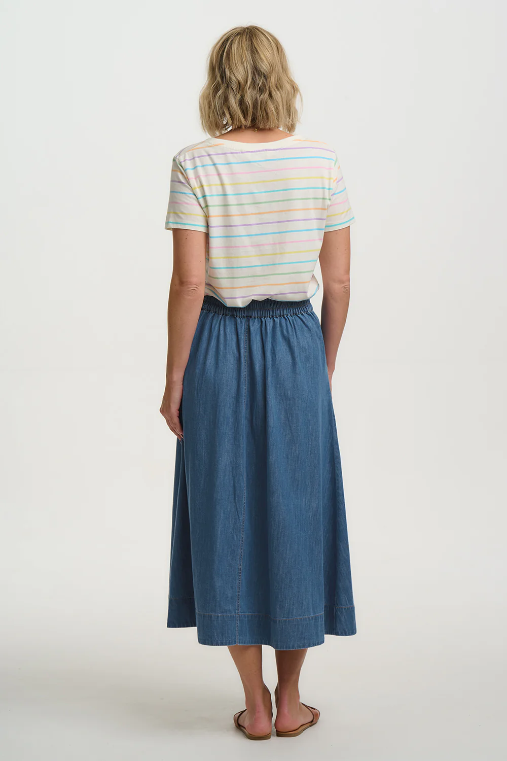 Orianna Skirt - Mid-Blue Denim - Image 5