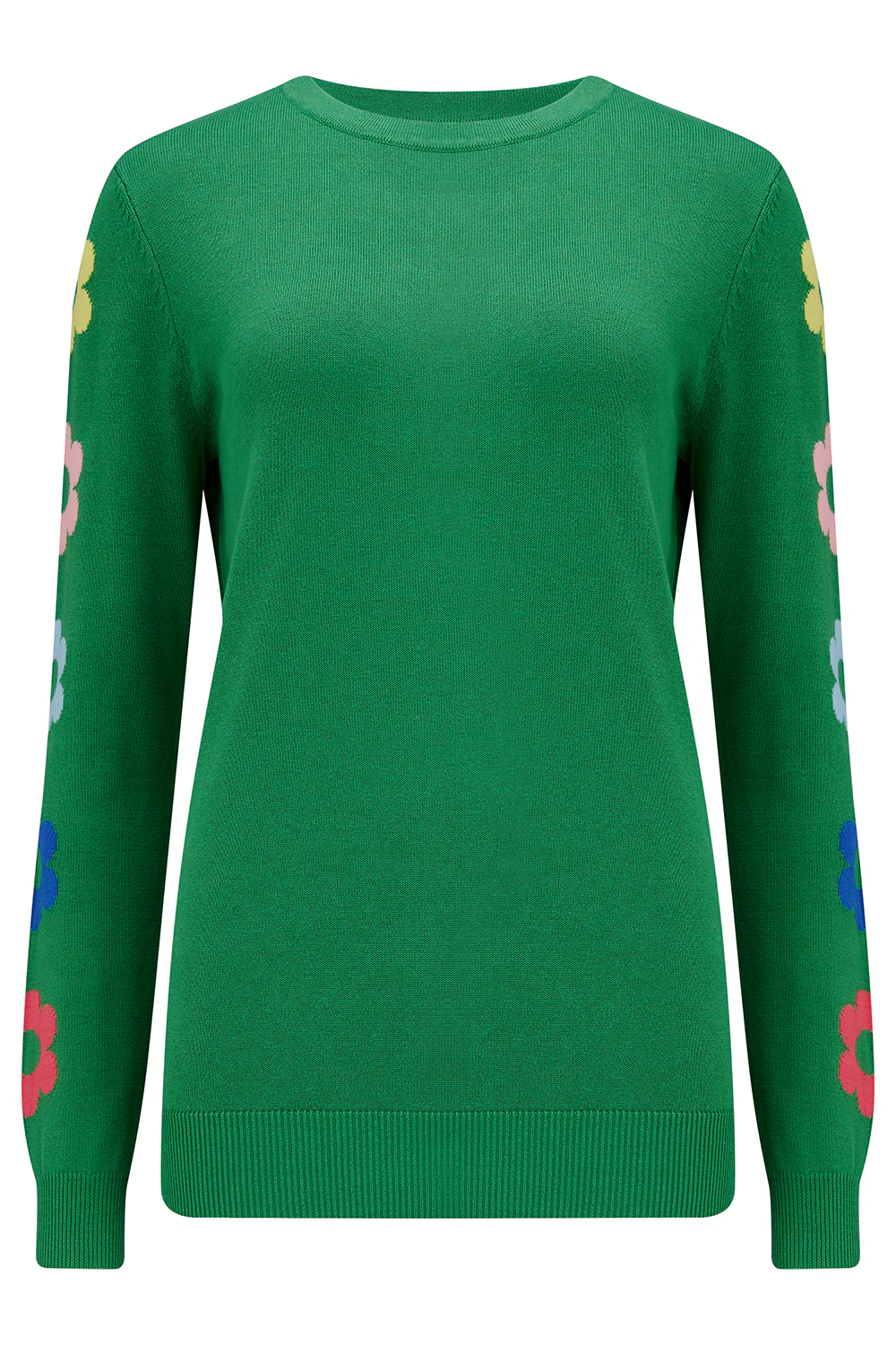 Rita Jumper - Green, Flower Sleeves - Image 6