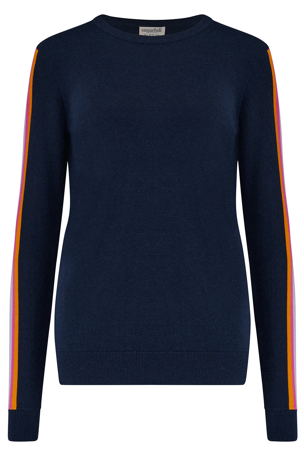 Rita Jumper - Navy, Rainbow Sports Stripe - Image 7