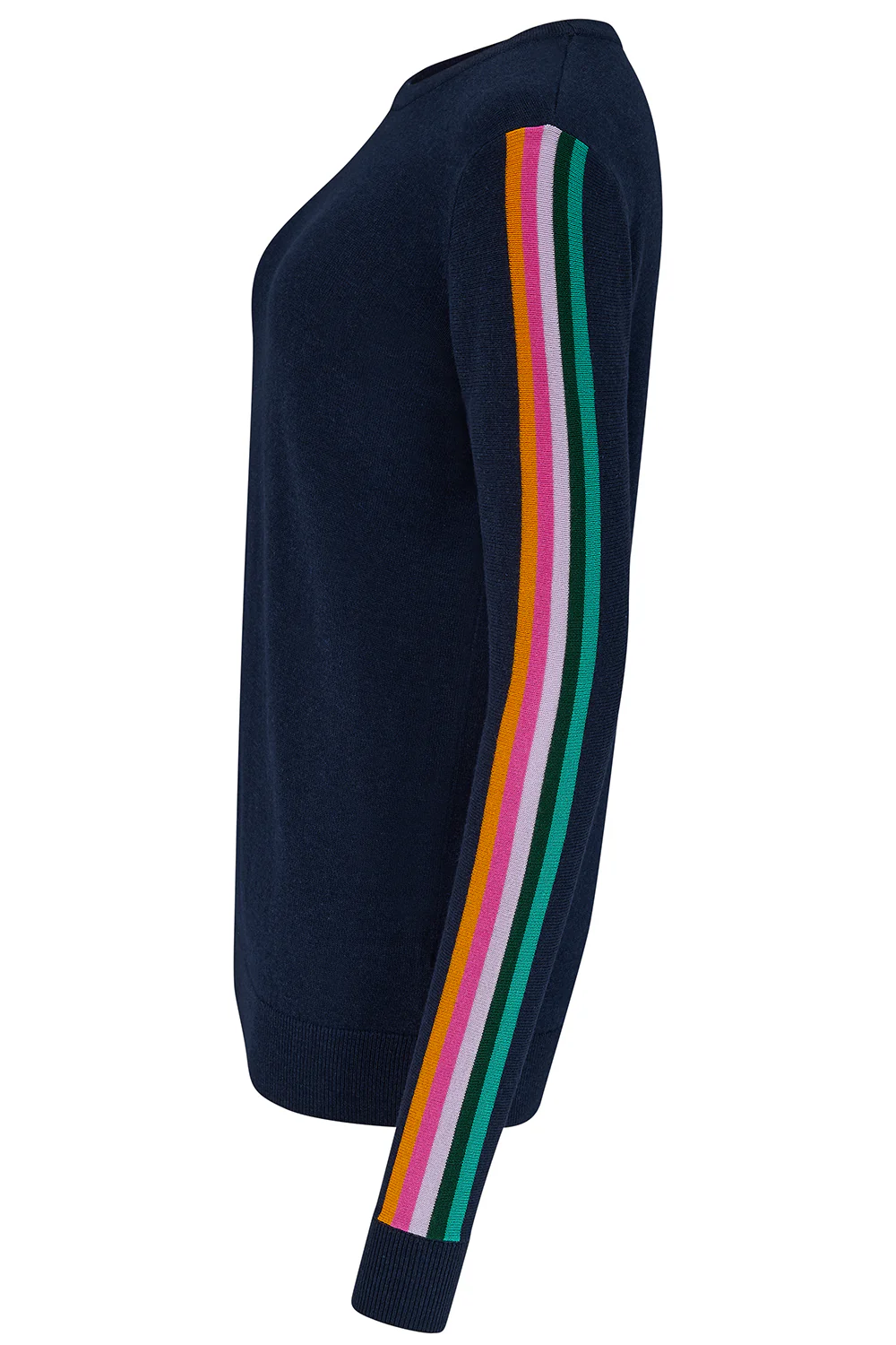 Rita Jumper - Navy, Rainbow Sports Stripe - Image 8