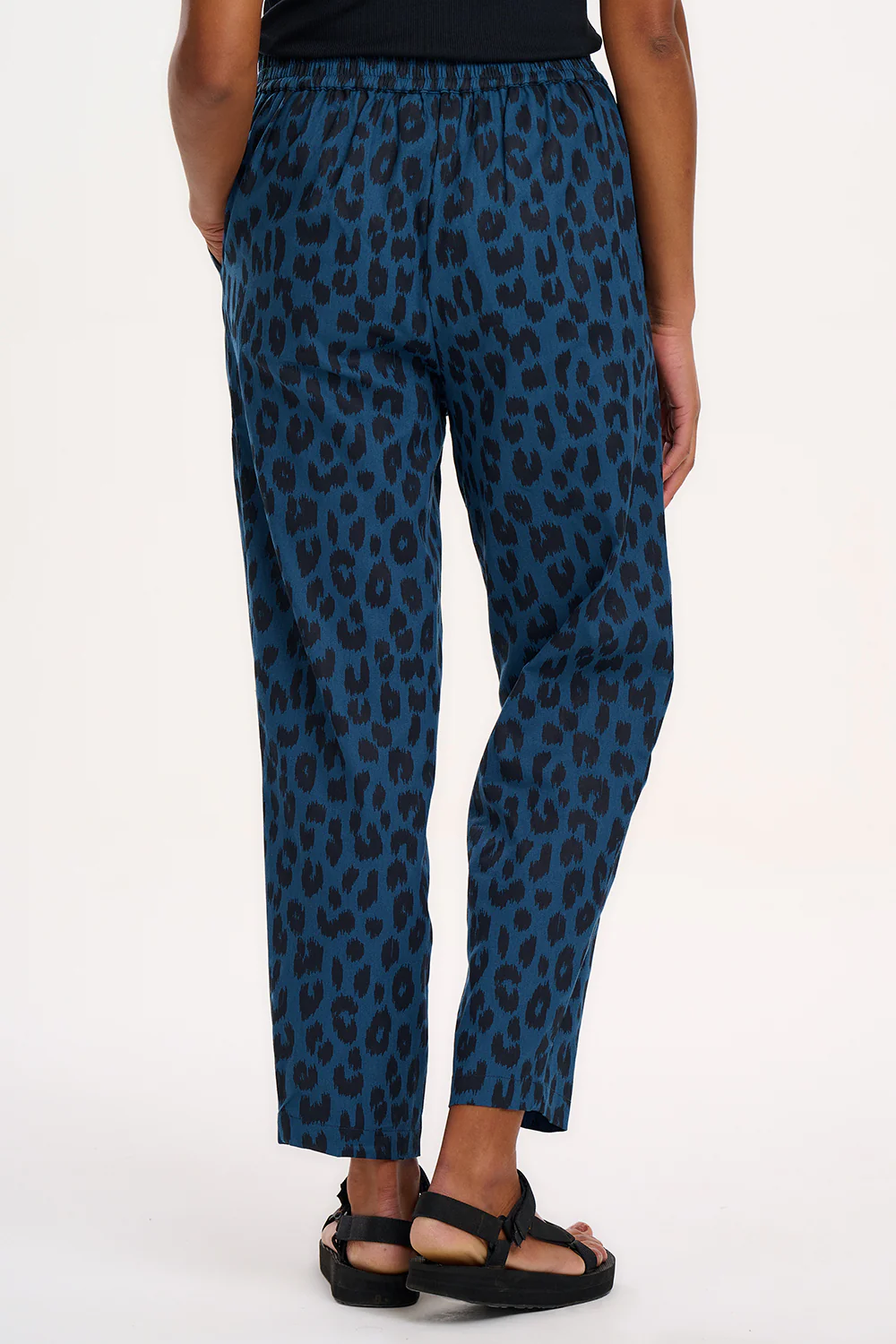 Romney Trousers - Petrol Navy, Ikat Leopard - Image 5
