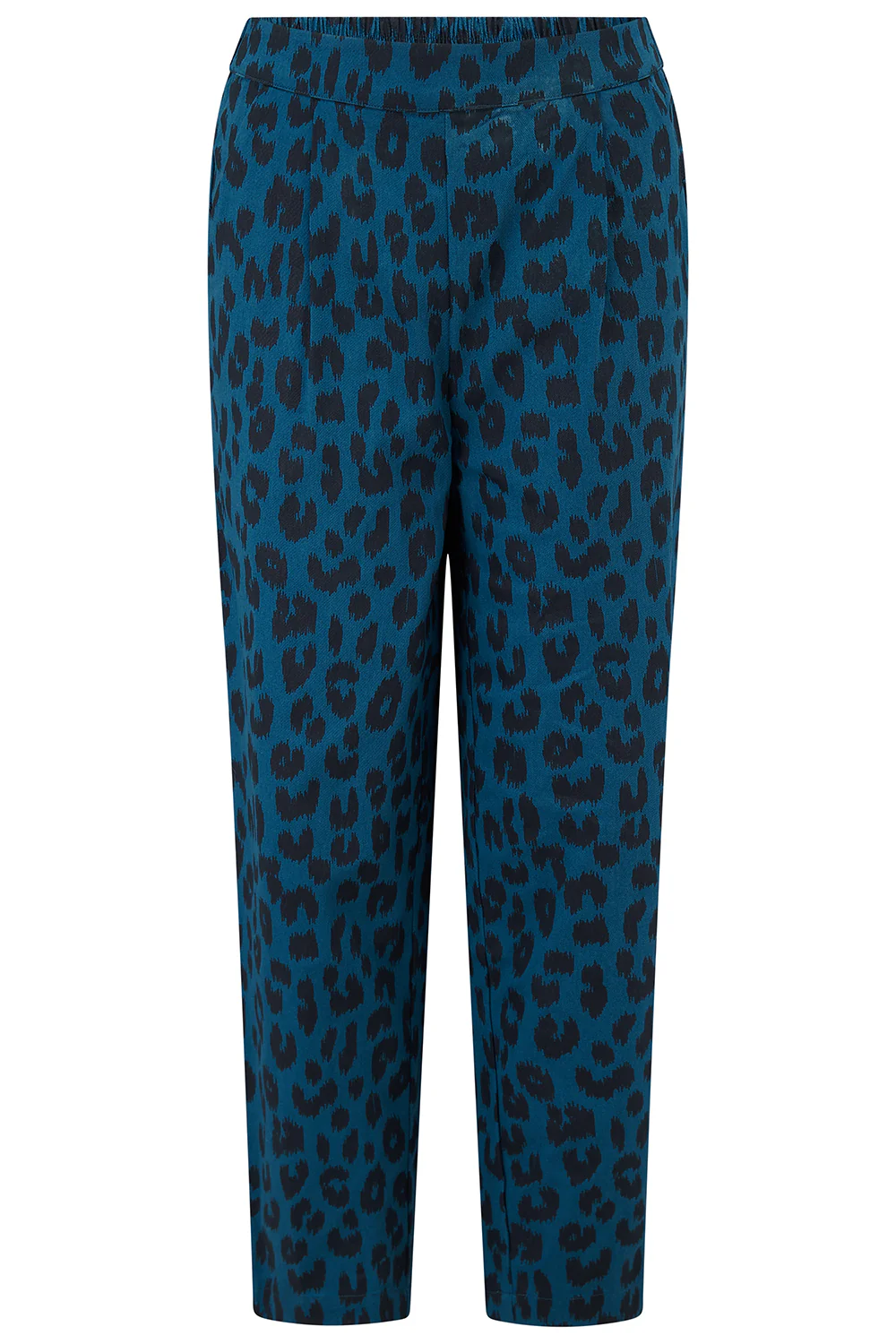 Romney Trousers - Petrol Navy, Ikat Leopard - Image 7