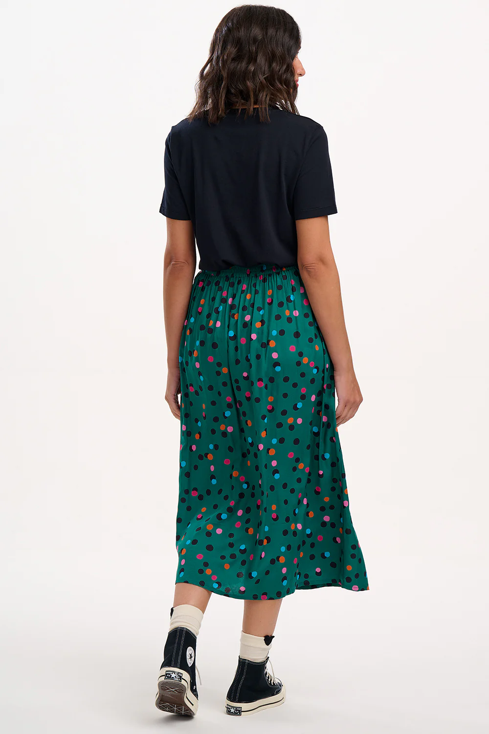 Rosalind Skirt - Green, Rainbow Dappled Spot - Image 4