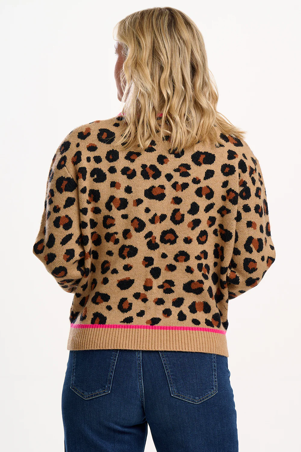 Solana Knitted Bomber - Tan/Black, Natural Leopard - Image 6