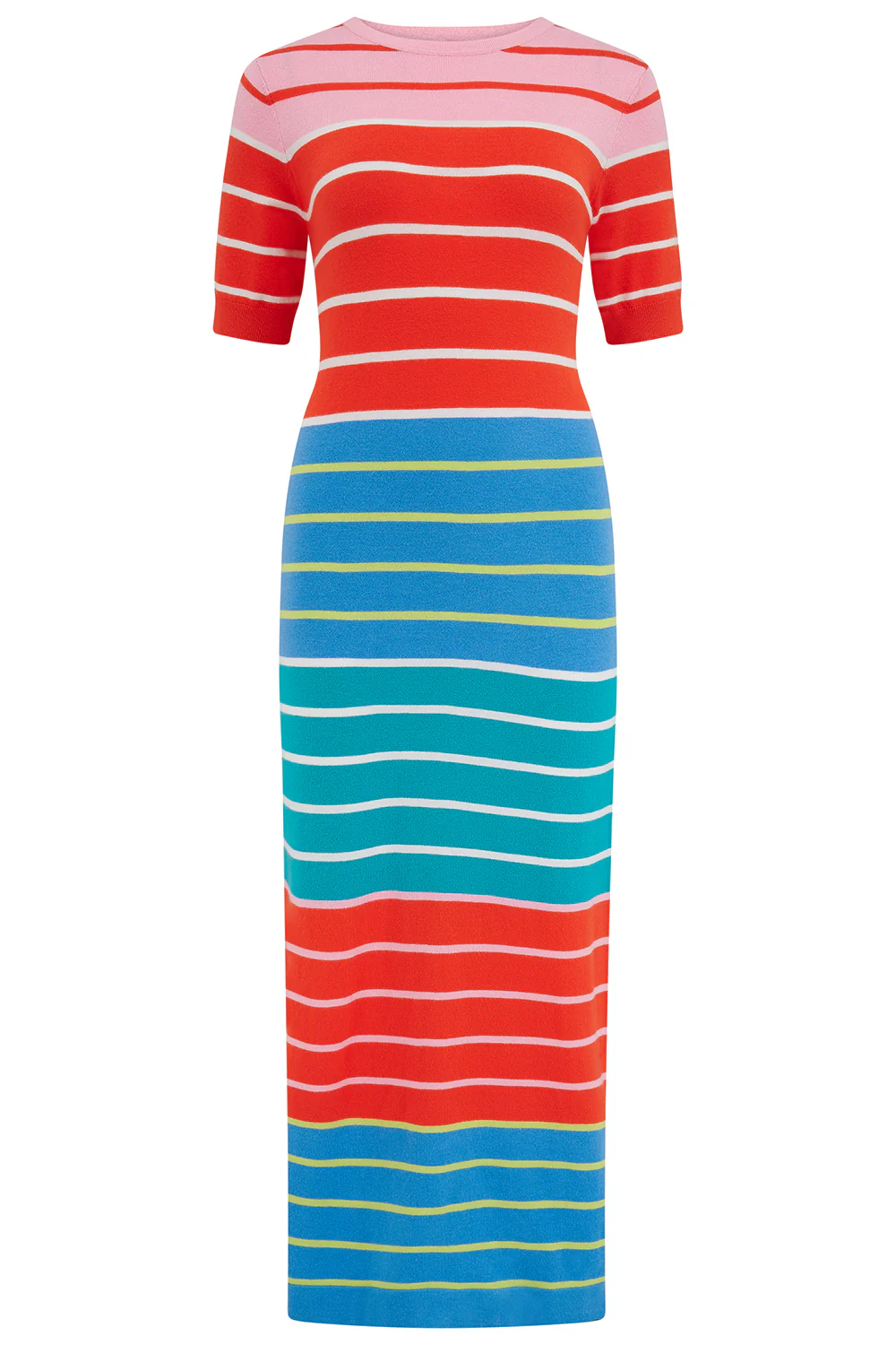 Sybil Knit Midi Dress - Multi, Stripe Sections - Image 5