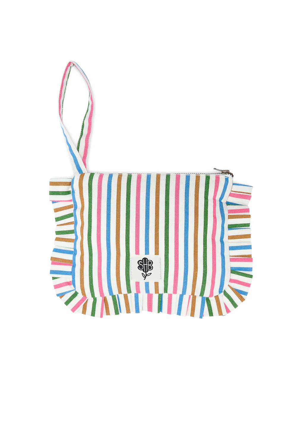 Waverley Frill Purse - Multi, Colourful Canvas Stripe - Image 3